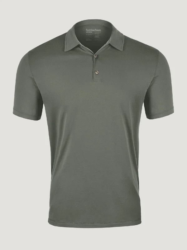 Men's Shirts with Surplice HemlinesMercury Green Torrey Polo