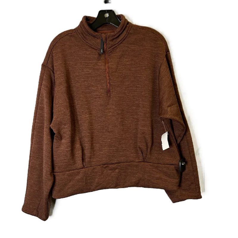 Men's Hoodies for WorkoutAthletic Sweatshirt Collar By Athleta In Brown, Size: L