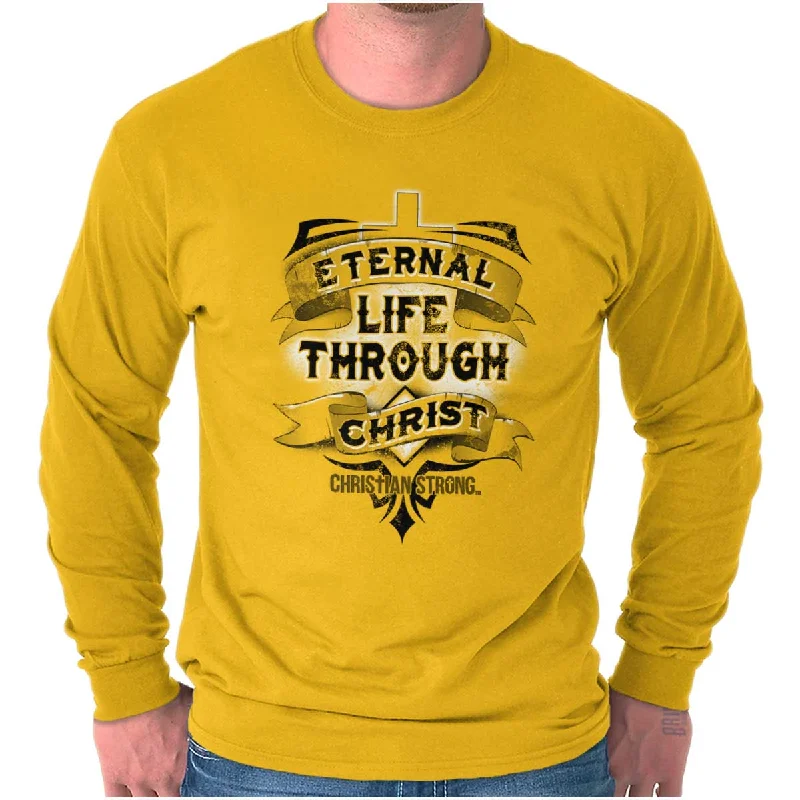 Men's Shirts with Chest PocketsLife Through Christ Long Sleeve T-Shirt
