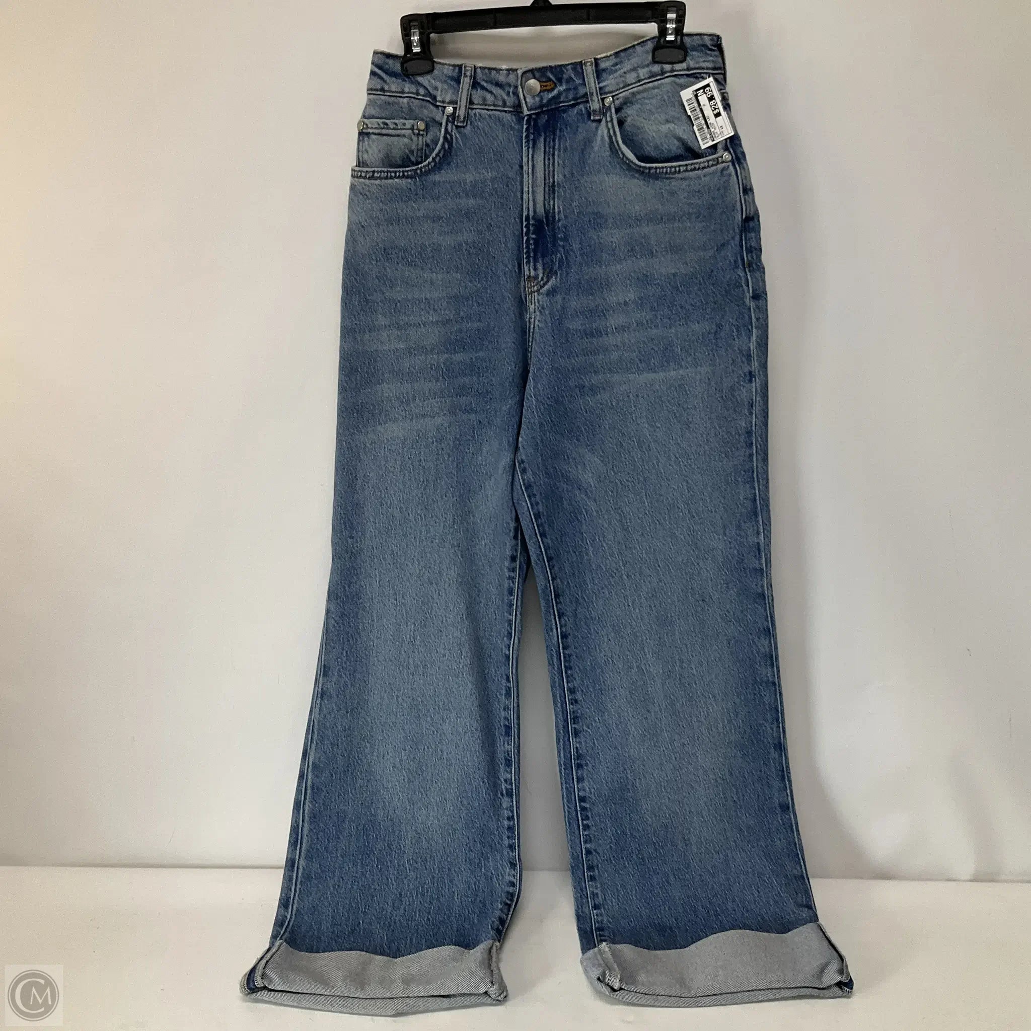 High-Waisted Men's JeansJeans Wide Leg By Pilcro In Blue Denim, Size: 12