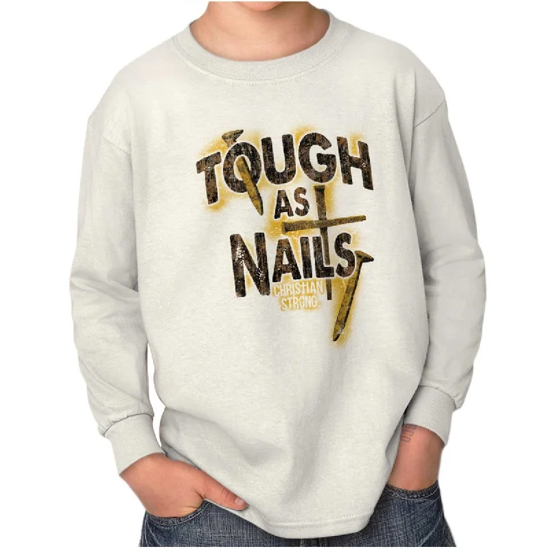 Men's Shirts with Scoop NecksTough As Nails Youth Long Sleeve T-Shirt