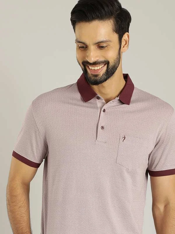 Men's Shirts with Contrast CollarsMen Printed Polo T-Shirt