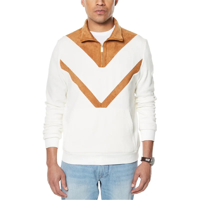 Men's Sweaters with Intarsia DesignsSean John Mens Faux Suede Insert Pullover Sweater