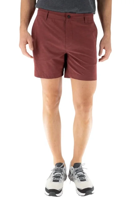 Cool Men's Linen ShortsHybrid Shorts In Port