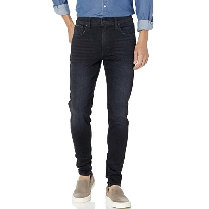 Men's Jeans with Elastic WaistbandsMen's Zack Skinny Expa Jean In Black Wash