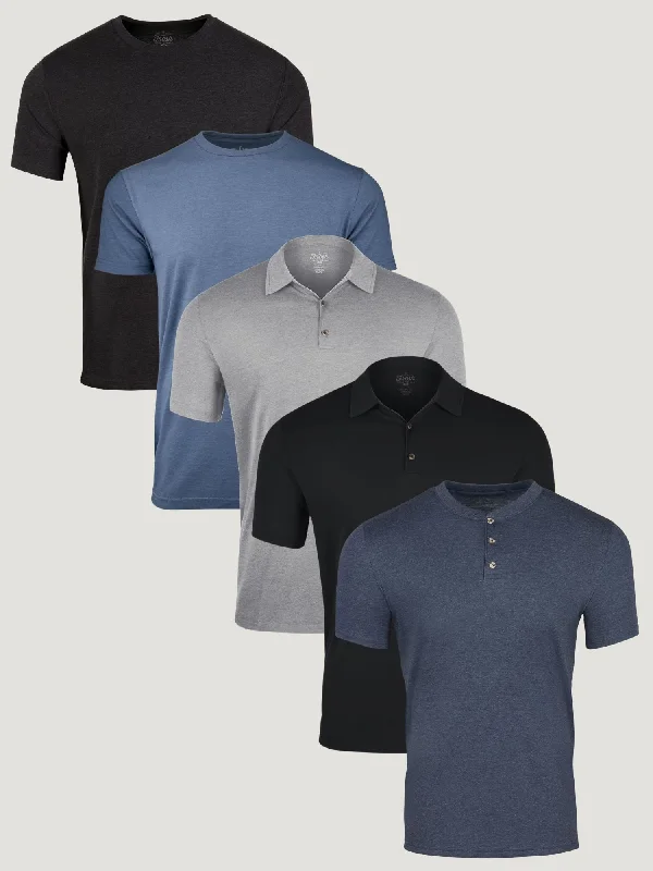 Men's Flowy Shirts for a Relaxed LookEssentials 5-pack
