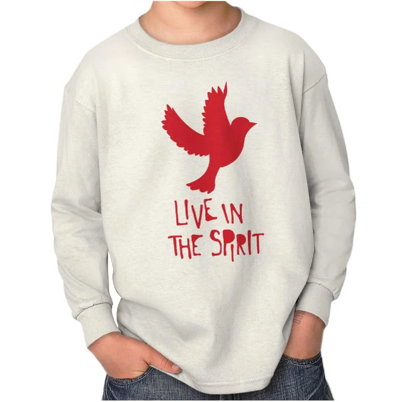 Men's Shirts with Barrel CuffsLive In Spirit Youth Long Sleeve T-Shirt
