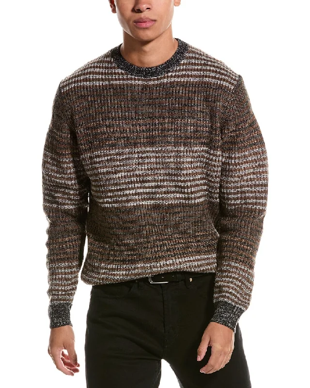 Fashionable Men's Crew-Neck SweatersWEATHERPROOF VINTAGE Mixed Stripe Sweater