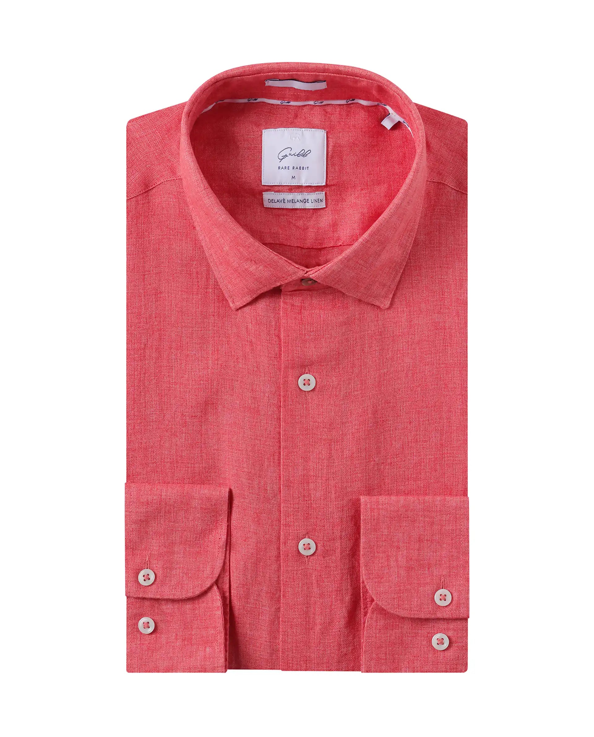 Men's Regular-Fit Shirts for a Classic FitRare Rabbit Mens Borium-2 Fluorescent Pink Full Sleeve Melange Linen Fabric Solid Shirt Men's Regular-Fit Shirts for a Classic FitRare Rabbit Mens Borium-2 Fluorescent Pink Full Sleeve Melange Linen Fabric Solid Shirt