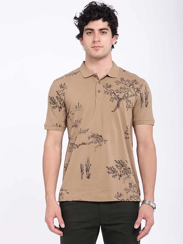 Men's Shirts with Spread CollarsMen Printed Polo T-Shirt