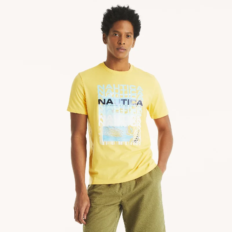 Men's Shirts with Double-Breasted DesignsNautica Mens Ocean Vibe Graphic T-Shirt
