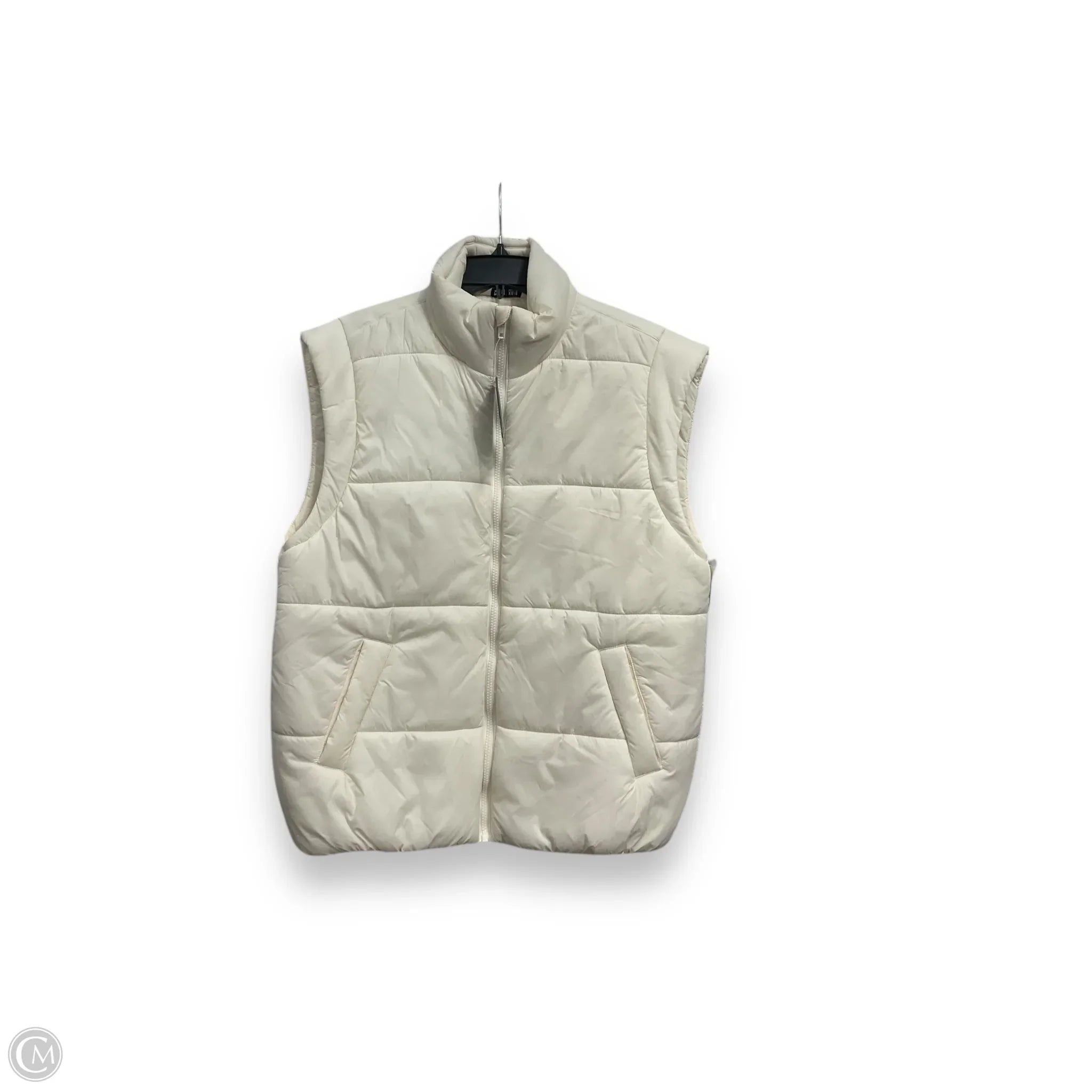 Men's Coats with Reflective StripesVest Puffer & Quilted By Dsg Outerwear In Ivory, Size: Xs Men's Coats with Reflective StripesVest Puffer & Quilted By Dsg Outerwear In Ivory, Size: Xs