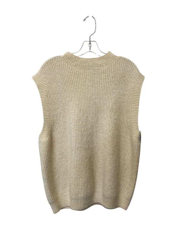Men's Coats with Breathable FabricVest Sweater By Nasty Gal In Cream, Size: M