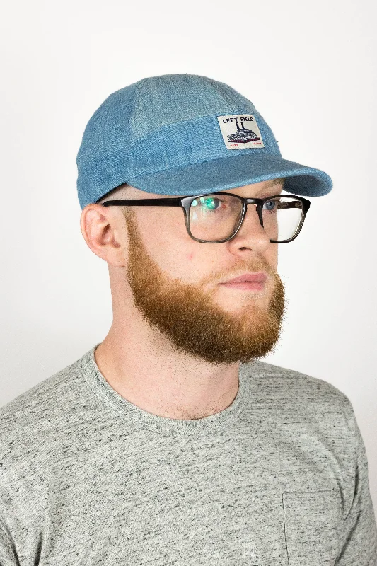 Waterproof Work HatsNatural Indigo hand loomed Engineer cap