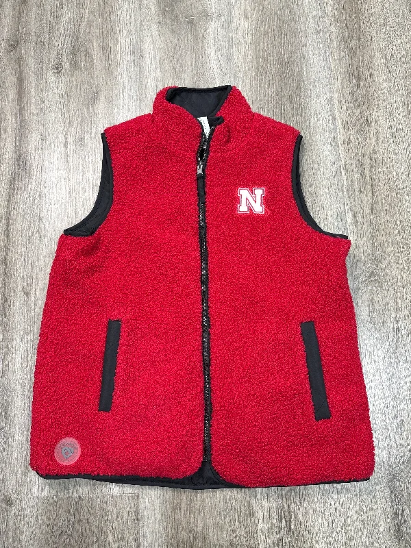 Men's Coats with HoodsVest Faux Fur & Sherpa By Colosseum In Red, Size: S