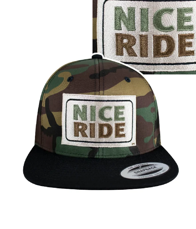 Classic Derby Hats"Shield - CAMO" BLACK SNAPBACK HAT