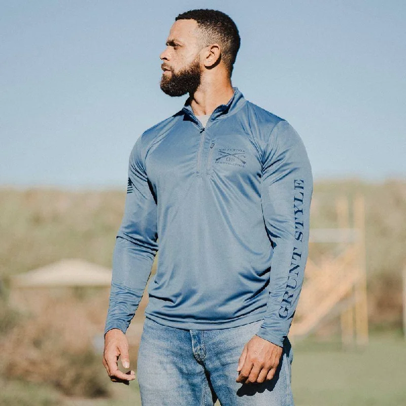 Men's Flowy Shirts for a Relaxed LookOverwatch 1/4 Zip - Captain's Blue