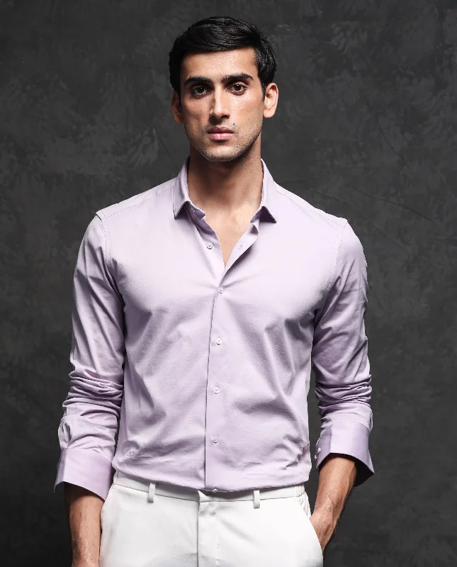 Men's Luxury Shirts for High-End FashionRare Rabbit Men's Villas Pastel Purple Cotton Fabric Full Sleeves Solid Shirt Men's Luxury Shirts for High-End FashionRare Rabbit Men's Villas Pastel Purple Cotton Fabric Full Sleeves Solid Shirt