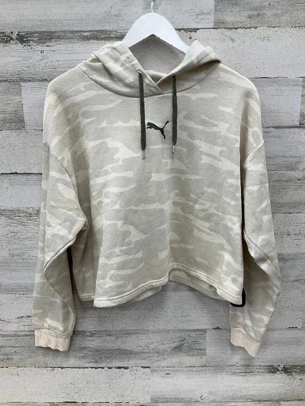 Men's Hoodies for CampingAthletic Sweatshirt Hoodie By Puma In Cream, Size: L