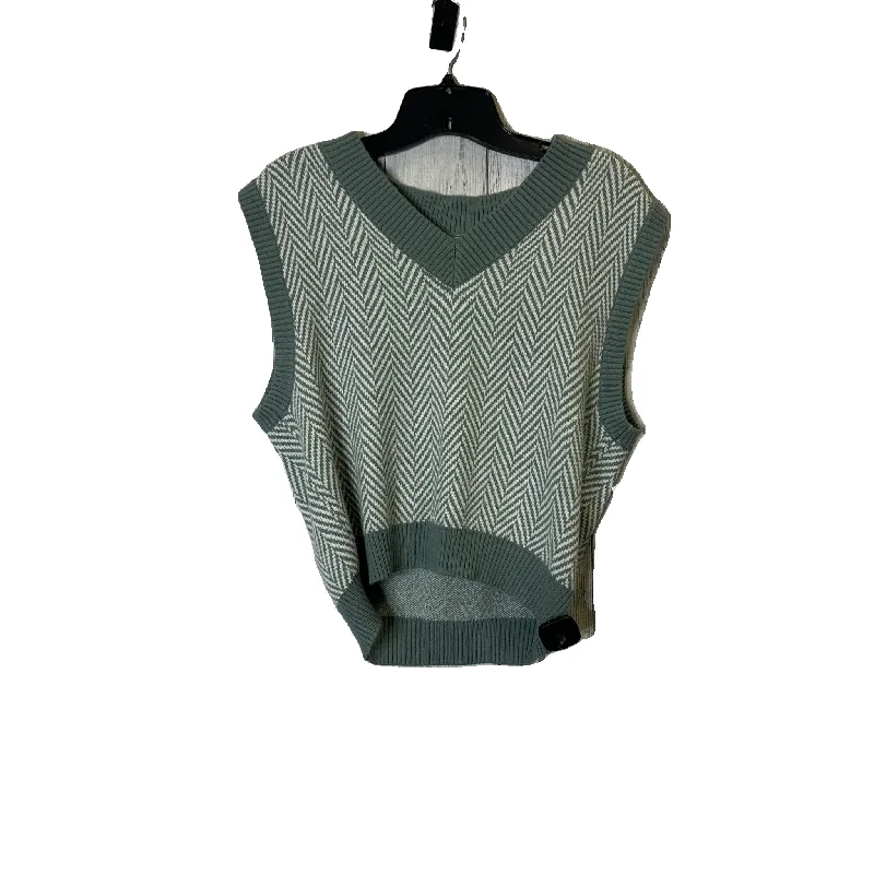 Cool Men's Pea CoatsVest Sweater By Clothes Mentor In Teal, Size: M