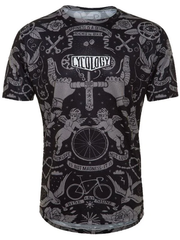 Warm Men's Fleece-Lined TopsVelo Tattoo Men's Technical T-Shirt