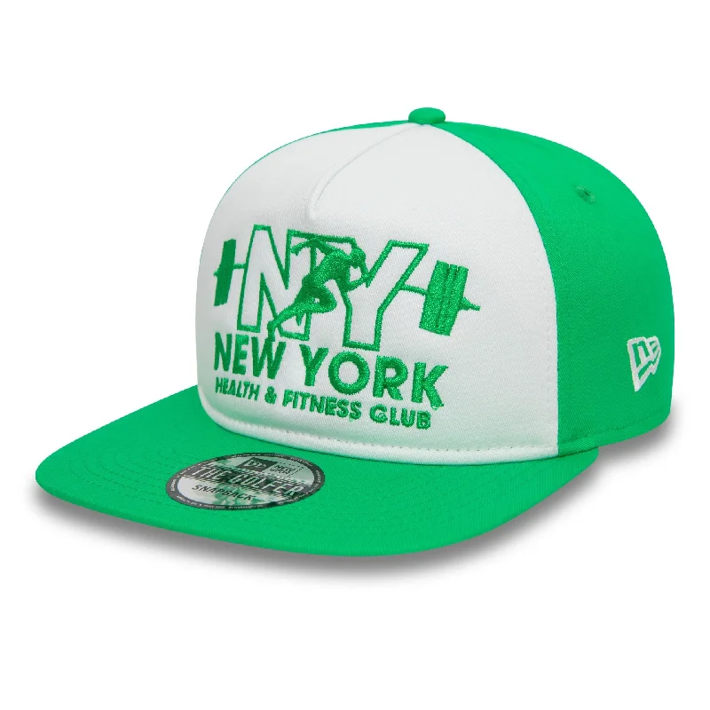 Cool Snapback HatsNew Era Health And Fitness Club Graphic Green Golfer Cap