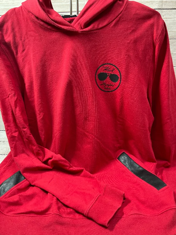 Men's Hoodies for AutumnSweatshirt Hoodie By Karl Lagerfeld In Red, Size: M
