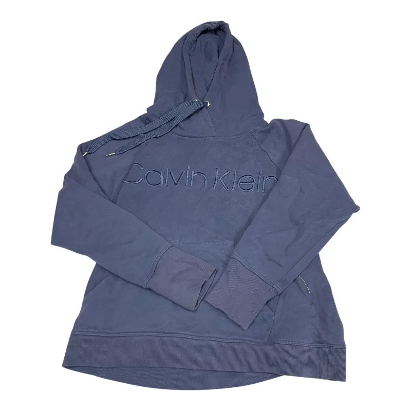 Men's Hoodies with Extra-Long SleevesSweatshirt Hoodie By Calvin Klein In Blue, Size: S Men's Hoodies with Extra-Long SleevesSweatshirt Hoodie By Calvin Klein In Blue, Size: S