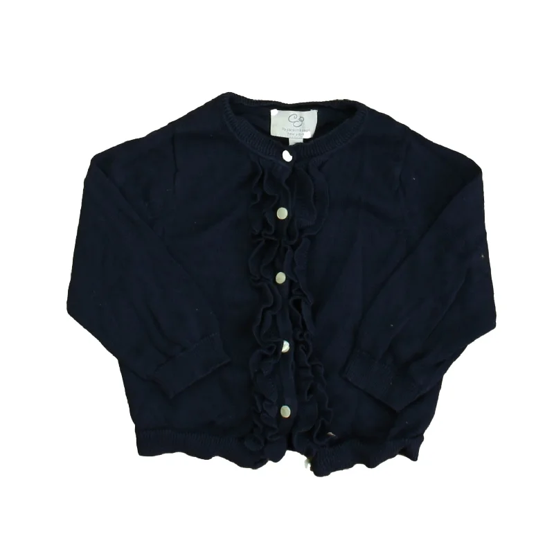 Men's Sweaters with Three-Quarter SleevesCarolina Zapf Girls Navy Cardigan
