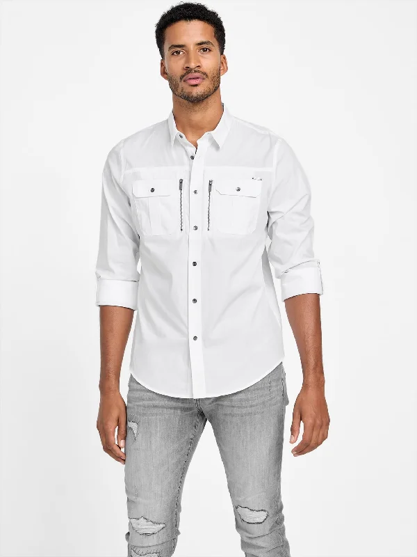 Men's Designer Dress Shirts for High-End FashionLarry Zip Pocket Shirt