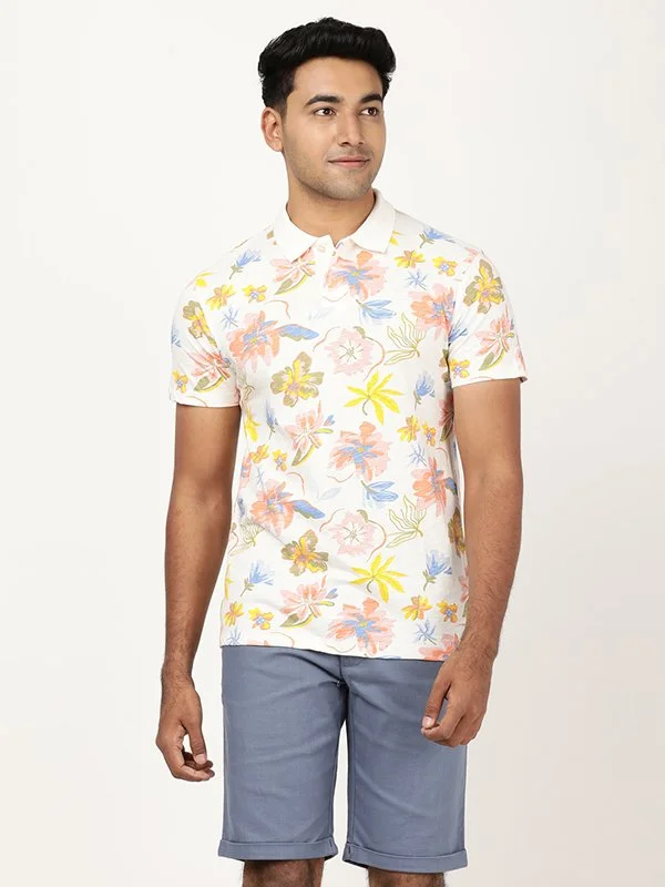 Men's Shirts with Spread CollarsMen Printed Polo T-Shirt