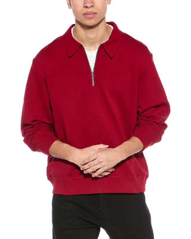 Men's Sweaters with High-Low HemlinesTheory Terry Pullover
