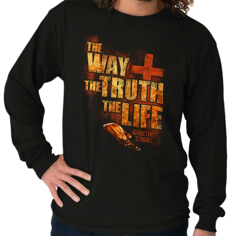 Men's Shirts with Custom MonogramsThe Way Truth Life Long Sleeve T-Shirt