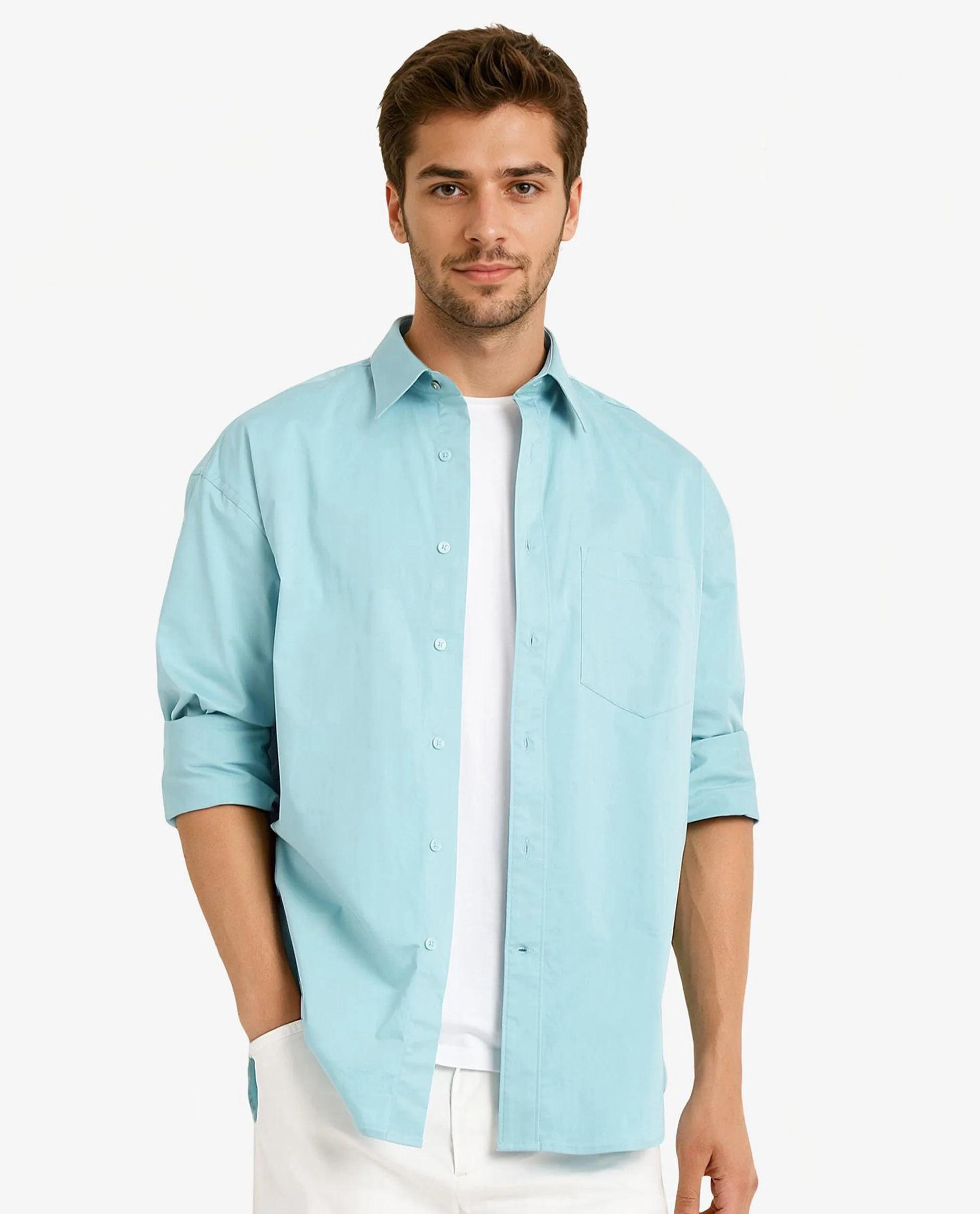 Durable Men's Work ShirtsRare Rabbit Men's Crofty Pastel Blue Cotton Lycra Fabric Full Sleeves Collared Neck Regular Fit Plain Shirt Durable Men's Work ShirtsRare Rabbit Men's Crofty Pastel Blue Cotton Lycra Fabric Full Sleeves Collared Neck Regular Fit Plain Shirt