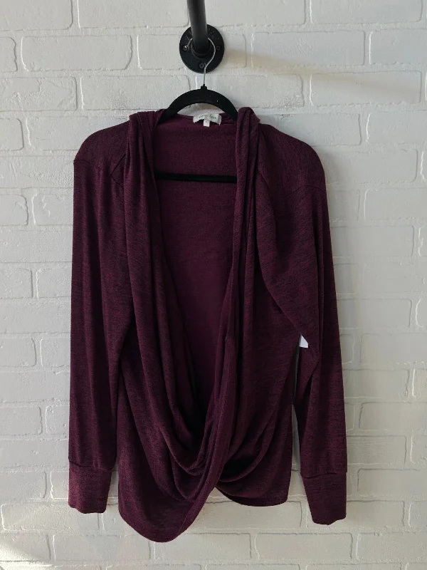 Men's Hoodies with EmbroiderySweatshirt Crewneck By grace + lace In Purple, Size: L
