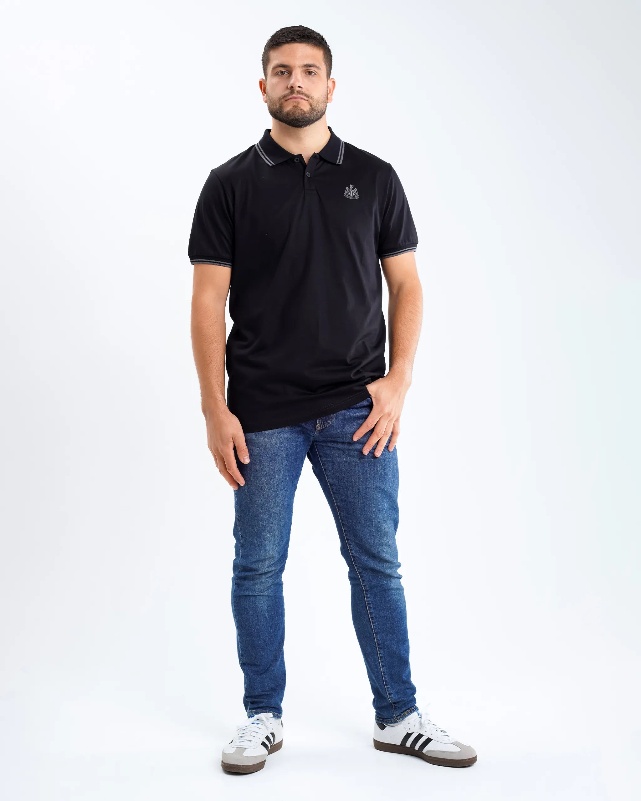 Men's Shirts with Plaid PatternsNewcastle United Men's Black Label Black Polo Shirt