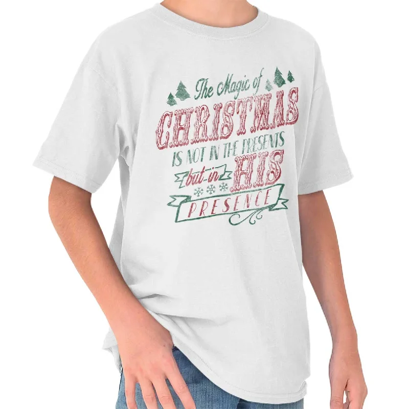 Men's Shirts with CollarsHis Presence Christmas Youth T-Shirt