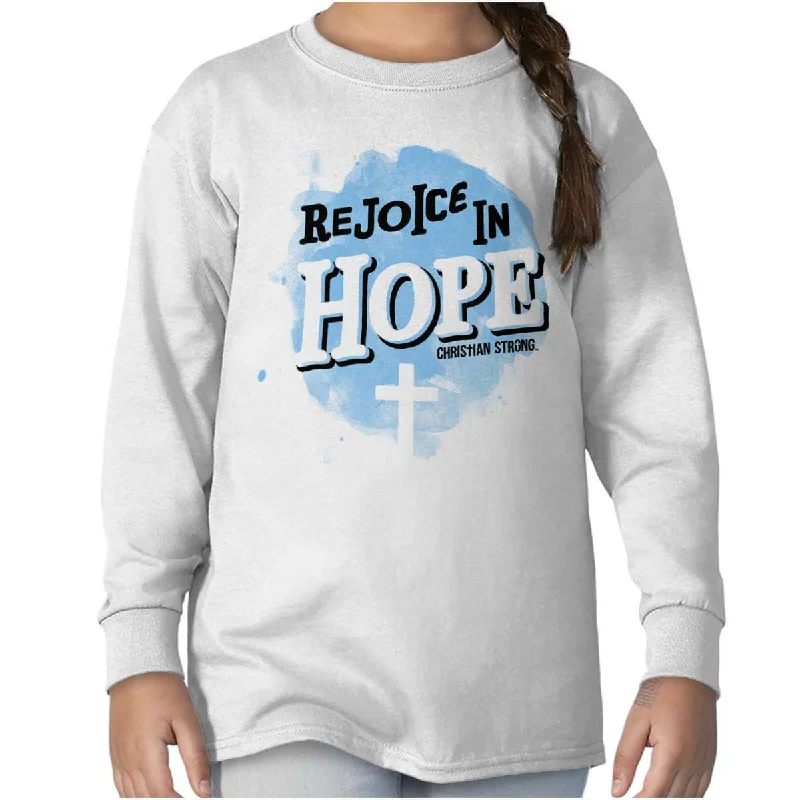 Striped Men's TopsRejoice in Hope Youth Long Sleeve T-Shirt