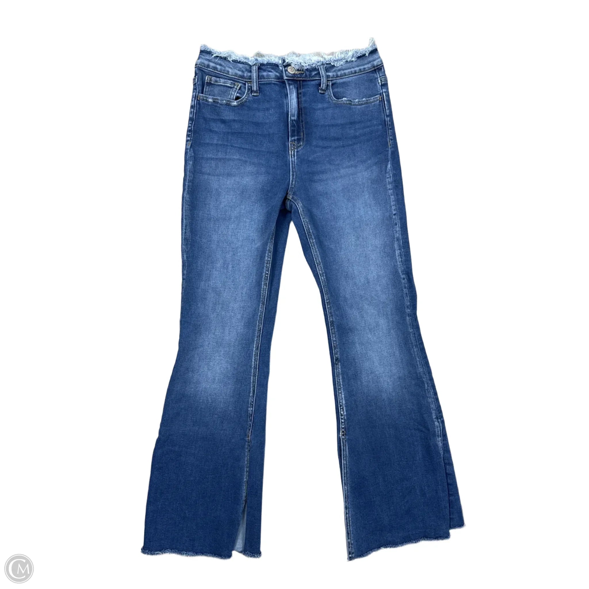 Premium Men's JeansJeans Flared By Zenana Outfitters In Blue Denim, Size: 8