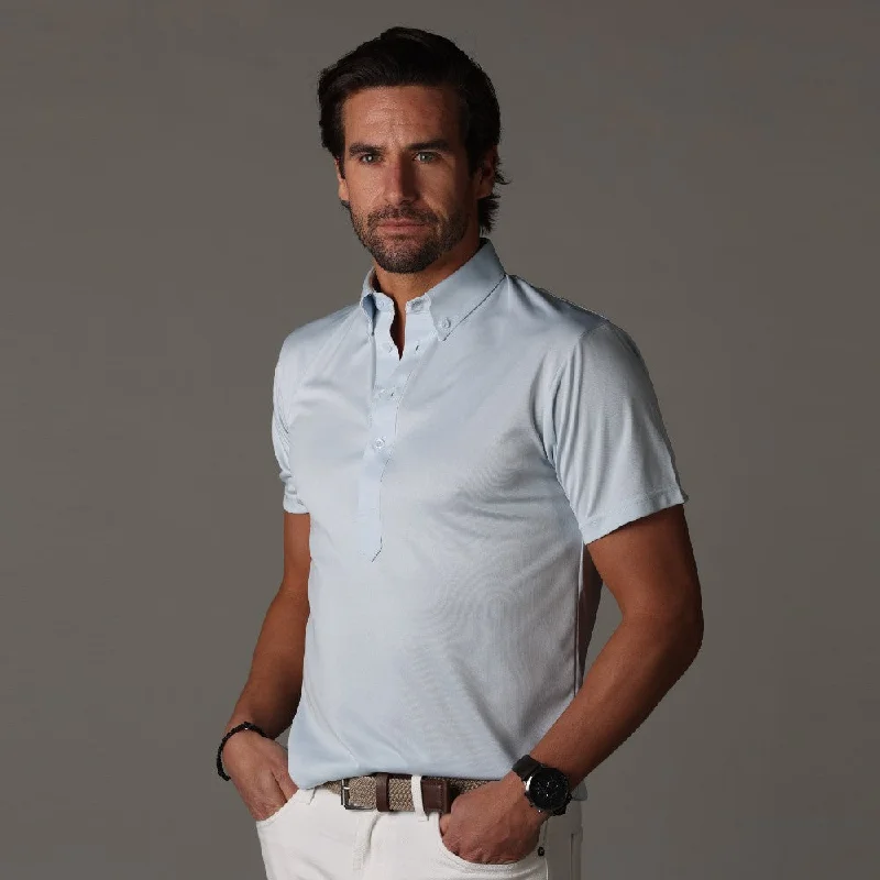 Men's Shirts with TiesOxford Button Down Collar Polo Light Blue