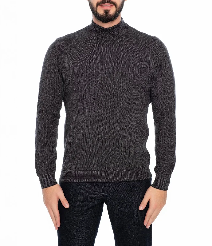 Men's Sweaters with Ribbed CuffsATLANTIS MOCK TURTLENECK SWEATER
