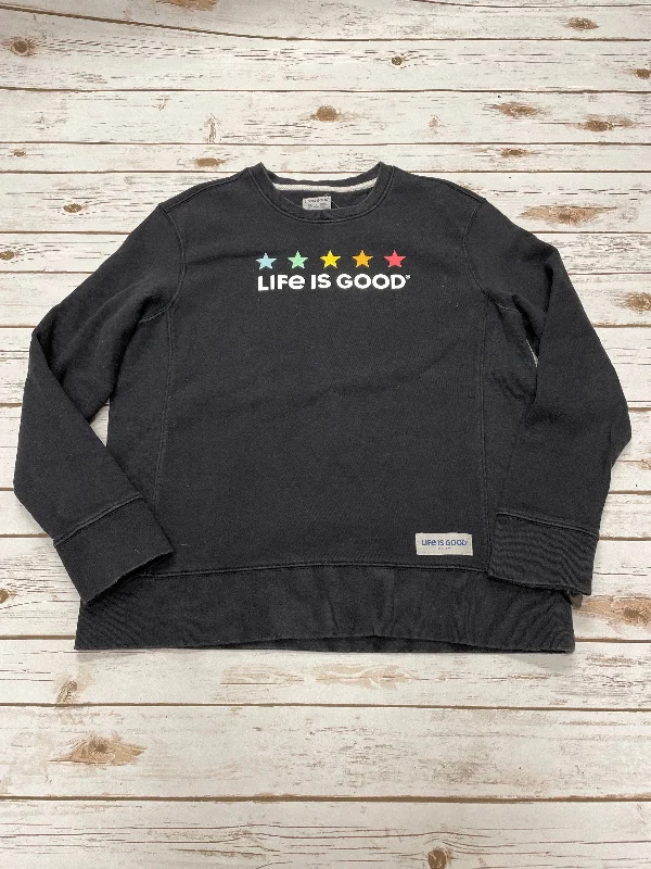 Men's Hoodies for StreetwearSweatshirt Crewneck By Life Is Good In Grey, Size: L