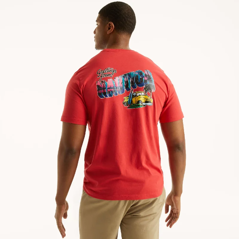Men's Shirts with Belt LoopsNautica Mens Big & Tall Beach Vibe Graphic T-Shirt