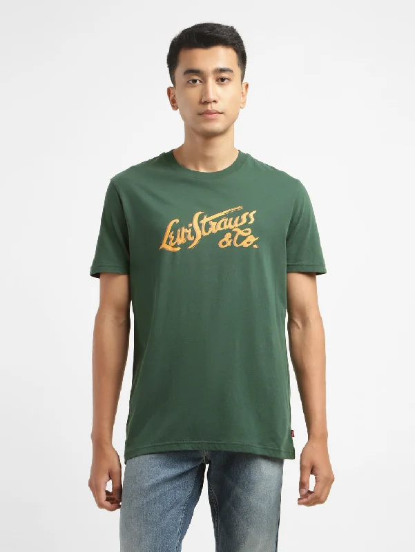 Men's Shirts with Short PlacketsMen's Brand Logo Crew Neck T-shirt