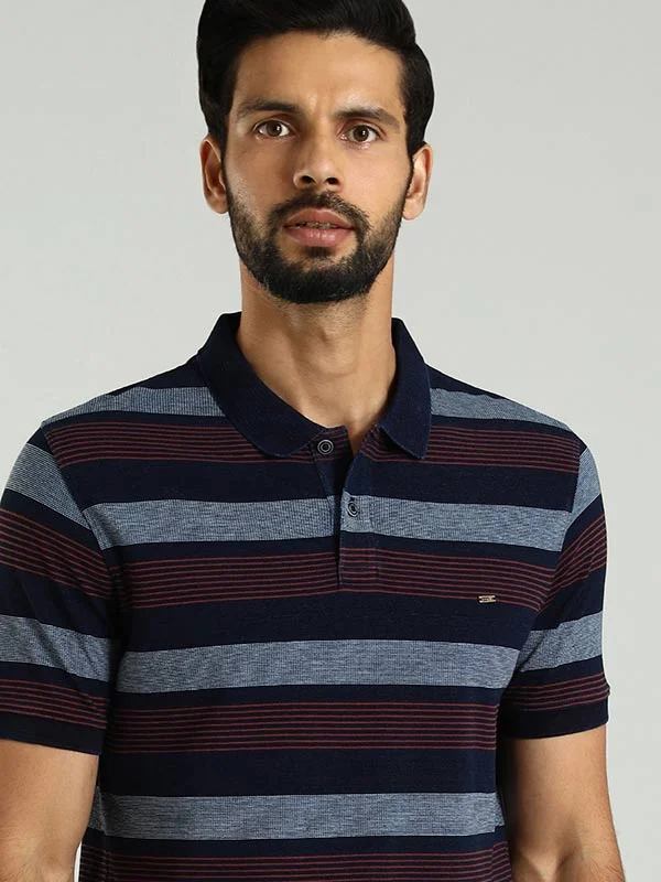 Men's Shirts with Wrinkle-Resistant FabricMen Striped Polo T-Shirt