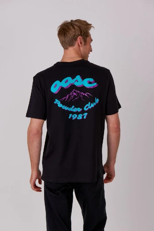 Men's Three-Quarter Sleeved TopsPowder Club T-Shirt - Black