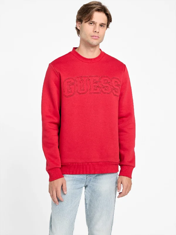 Men's Sweaters with Flat-Front DesignsSaul Logo Crewneck Pullover