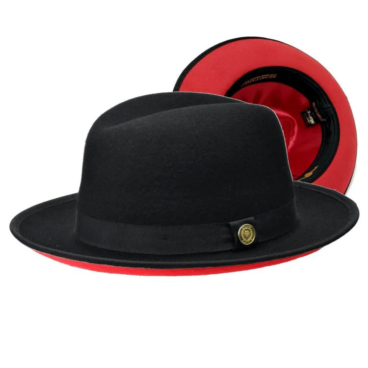 Fashionable Fedora HatsRed Bottom Men's Wool Hats Bruno Capelo Fashion Design