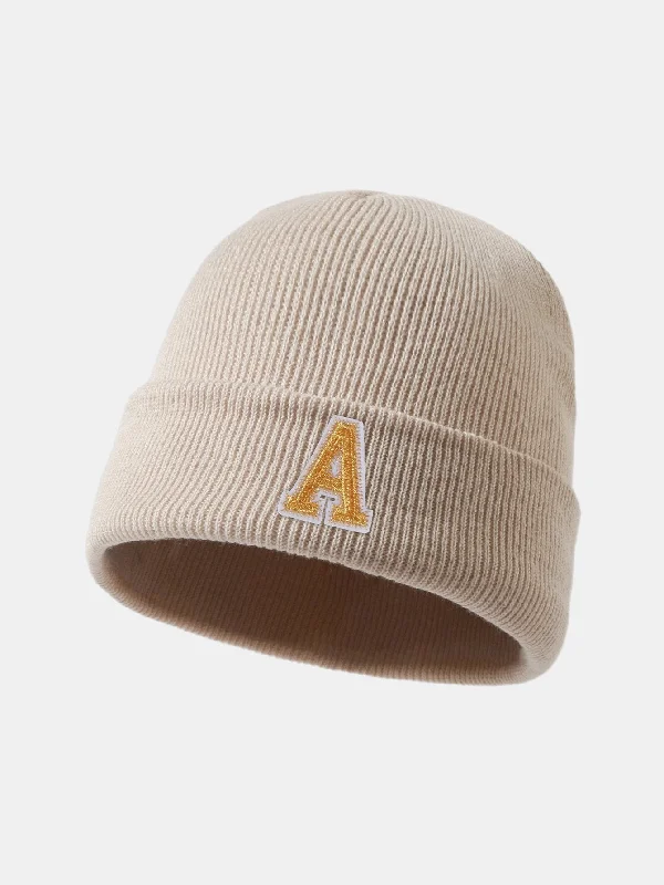 Best Beanie Hats for Winter1pc Letter  A-Z Warm Knit Beanie Hat