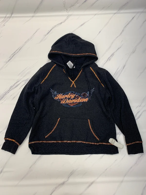 Functional Men's Workout HoodiesSweatshirt Hoodie By Harley Davidson In Black, Size: S Functional Men's Workout HoodiesSweatshirt Hoodie By Harley Davidson In Black, Size: S